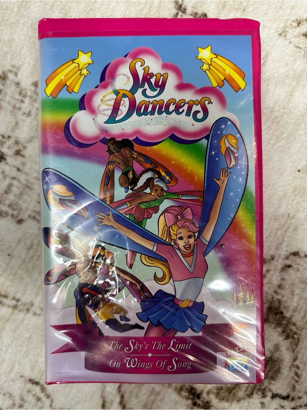 Sky Dancers The Sky’s The Limit On Wings Of Song VHS 1995 Pink Clamshell RARE